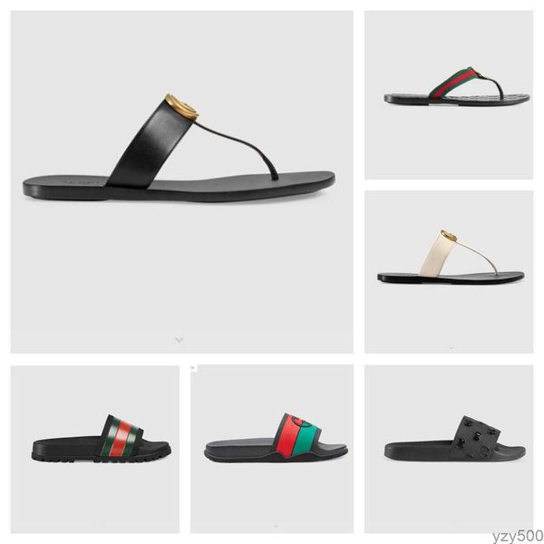 

2023 women slipper summer rubber sandals beach slide fashion scuffs slippers indoor shoes size eur 35-45 with box home011 02, Black