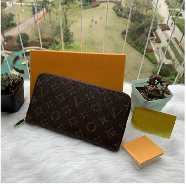 

2022 fashionluxurys designers clutch wallet pu leather wallet single zipper zippy wallets lady ladies long classical purse m60017, Red;black