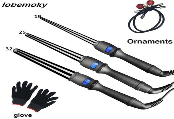 

ceramic styling tools professional hair curling iron hair waver pear flower cone electric hair curler roller curling wand 2206244674732