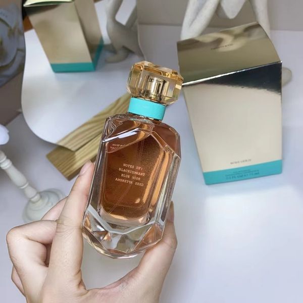 

rose floral lady fragrance edp 75ml 2.5oz gold glass bottles good smells fragrance diamond fast ship