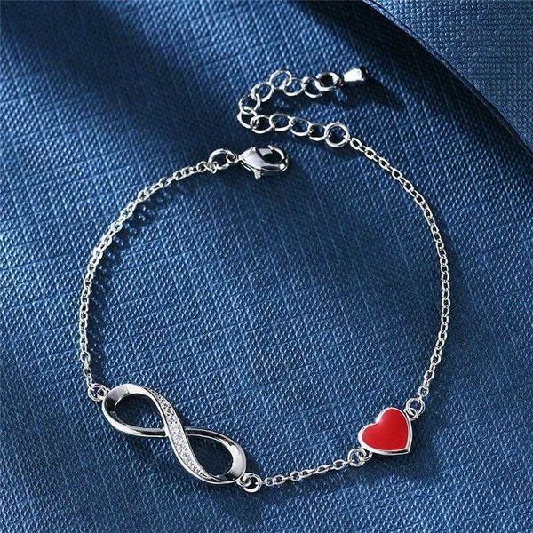 

ins ornament fashion simple 8 word bracelet womens niche design heart fashionmonger personalized, Golden;silver