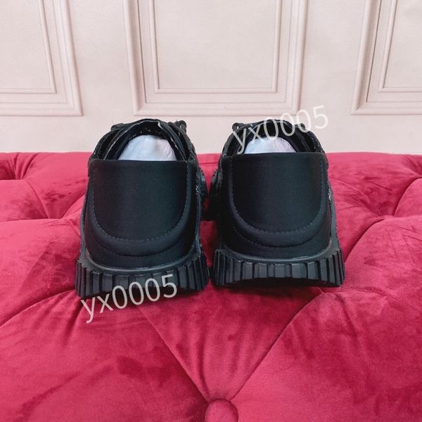 

designer mens womens shoes glossed-leather loafer black sneakers brushed leather loafers plus platform sneakers casual shoe size2023