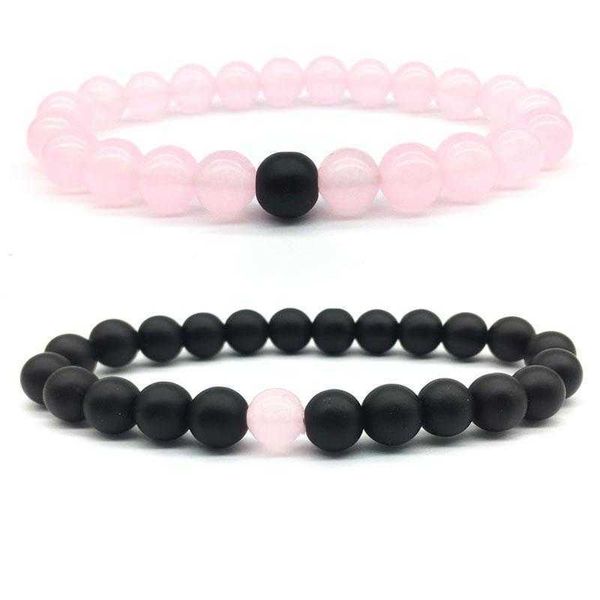 

tong set bracelet frosted black stone powder jade couple, Golden;silver