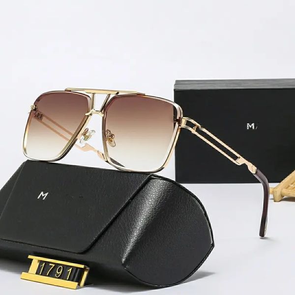 

m luxury designers sunglasses for man women designer goggle beach sun glasses retro frame luxury design uv400 with box-6, White;black
