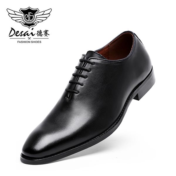 

dress shoes desai men's business casual for men soft genuine leather fashion mens comfortable oxford 230510, Black