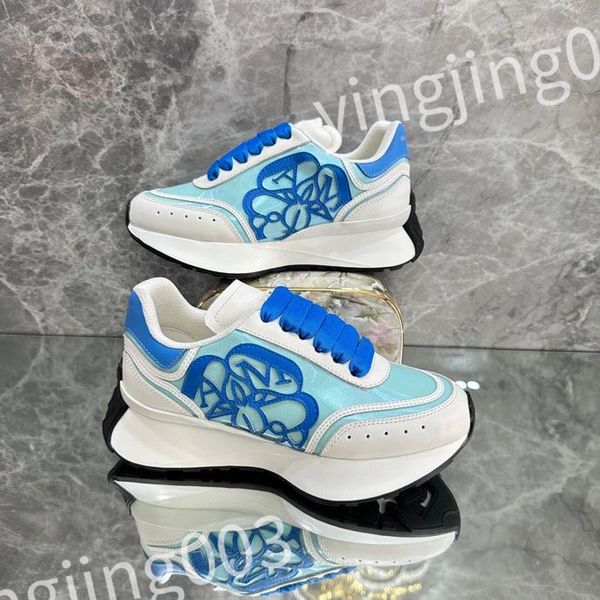 

2023 new luxury designer woman's shoe leather lace up men fashion platform sneakers white black mens womens casual shoes chaussures