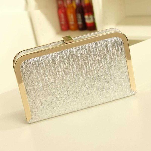 

evening bags fashion shining clutch for women chain box purse female gold sliver wedding party clutches shoulder 230427