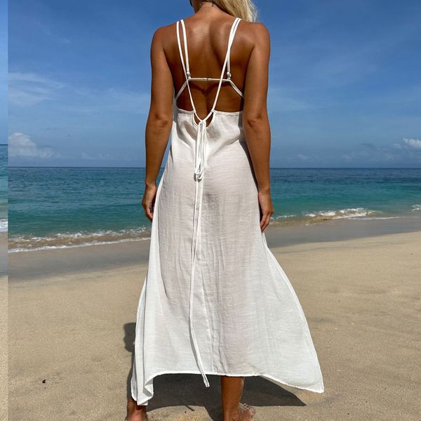 

women's swimwear coverups beach outfits for wear summer outing wear bathing suit ups cover dress 230509, White;black