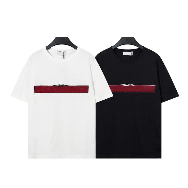 

men designer t shirt summer fashion round neck breathable short sleeved t shirt woman black white m-2xl, White;black