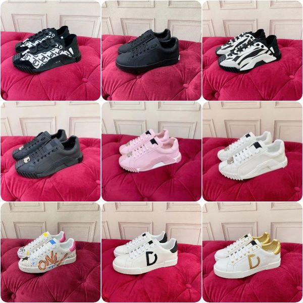 

with box designer dg casual shoes multi color suede triple black white pink men sneakers floral animalier dark green trainers size35-45 sfn