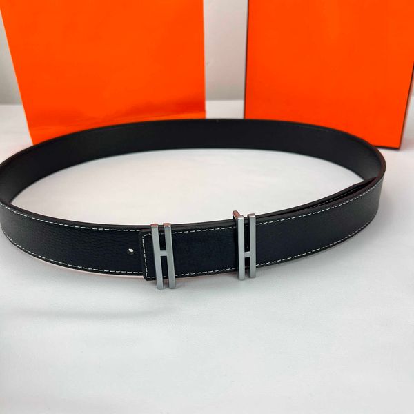 

luxury men women leather belt classic letter smooth buckle mens business jeans dress belts width 3.8cm fashion designer belt high-quality, Black;brown