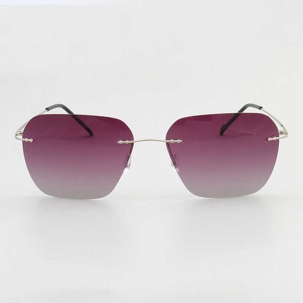 

yuanming glasses 2022 new ultra light steel frameless polarized sunglasses s011, White;black