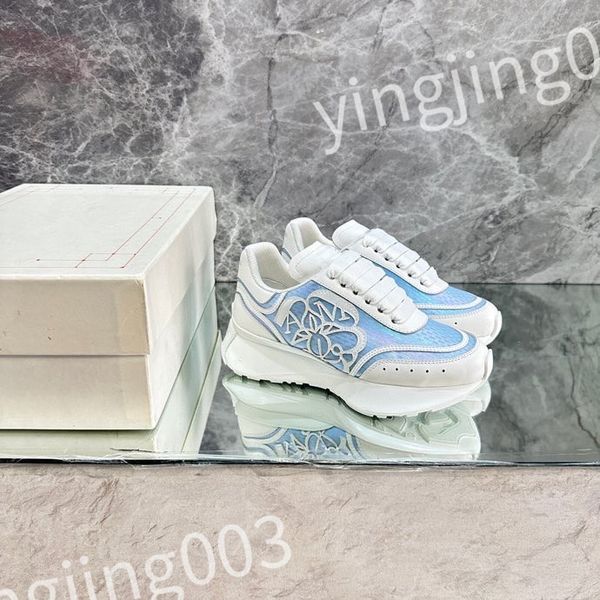 

designer woman's shoe leather lace up men fashion platform sneakers white black mens womens casual shoes chaussures