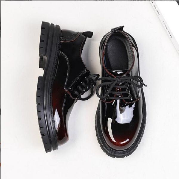 

men split leather shoes male thick bottom formal dress shoes casual oxfords autumn fashion derby shoes d2h46, Black