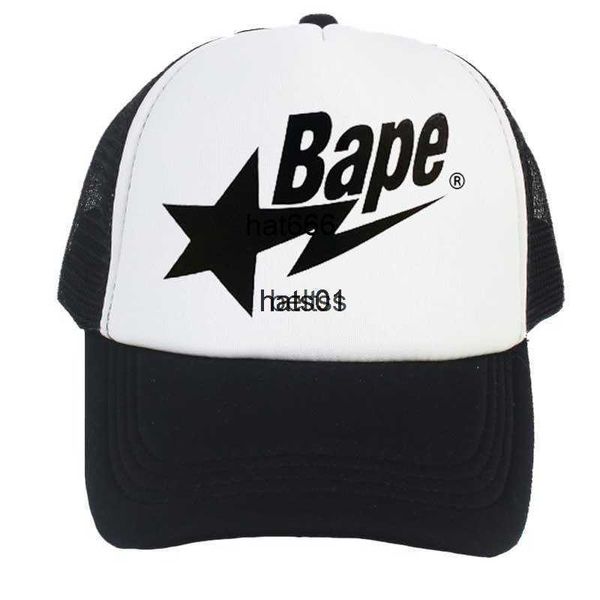 

bapesta cap fashion baseball hat it hip hop mesh hat men's and women's summer outdoor, Blue;gray