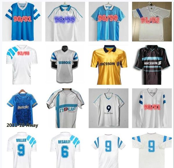 

marseilles pre-sell retro ribery barthez ravanelli gallas soccer jerseys 1990 1991 1992 1993 1998 1999 2000 2003 2004 2005 papin boli drogba, Black;yellow