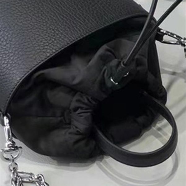 

evening bag leather stitched drawstring one shoulder crossbody hand bucket 230509