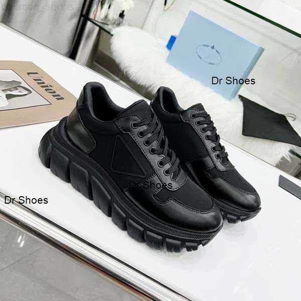 

sneakers shoes runner trainers men 's re-nylon technical fabric casual walking famous rubber lug sole party wedding luxury prax 01 eu38, Black