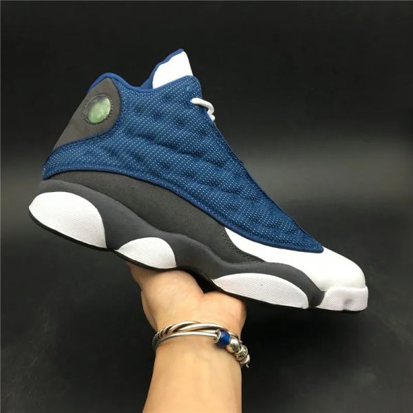 

2023 high version jumpman 13 french blue university blue flint grey man athletic designer shoes xiii real carbon fiber fashion sneakers auth