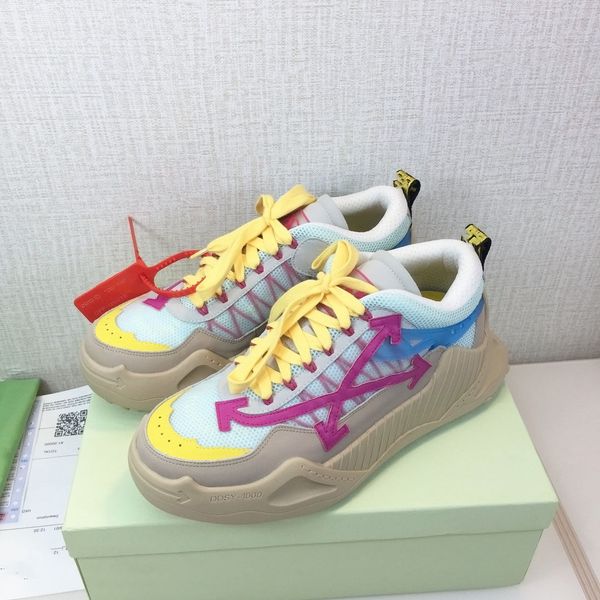 

luxury platform lace-up shoes odsy-1000 sneakers men women low shoe white black yellow arrows mint green chunky sneaker 01