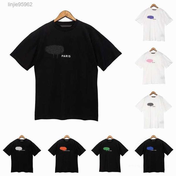 

tees tshirt fashion new mens womens designers t shirts long sleeve palms luxurys letter tshirts clothing short sleeved summer123, White;black