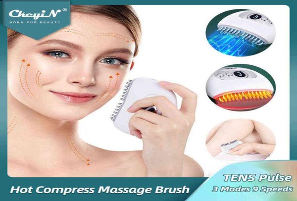 

face care devices ckeyin electric vibration massage brush compress facial lifting massager ems pulse anti age face guasha boar6196780