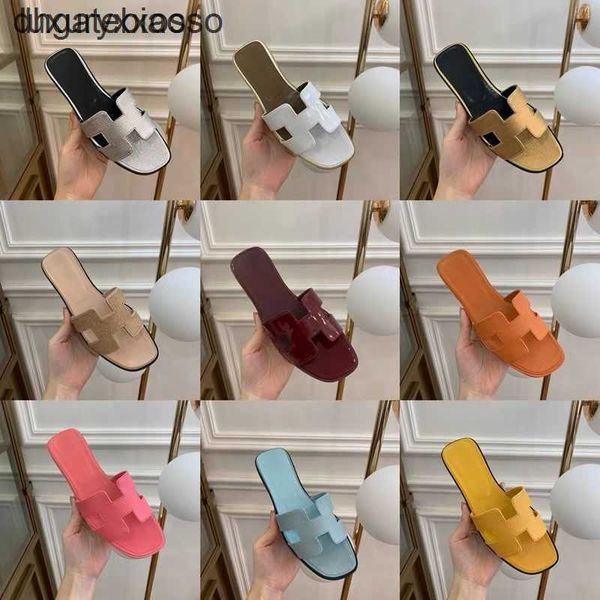 

beach shoe h slipper orans sandals high definition designer family women's summer leather slip-on wear fashionable flatoran