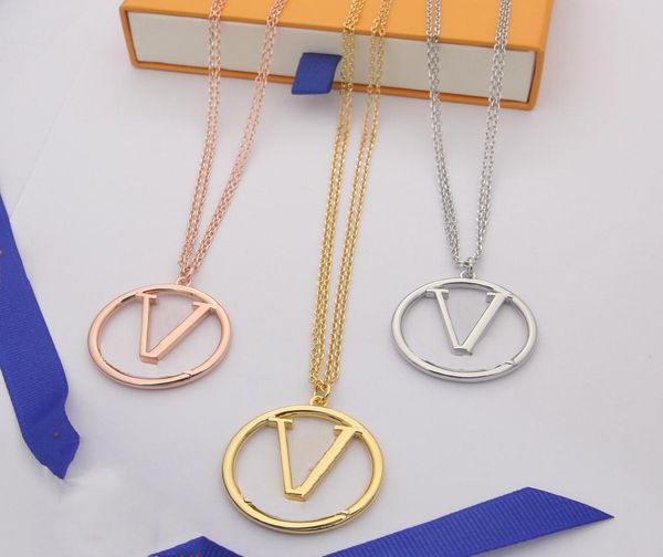 

classic jewelry new fashion gold hoop necklace womens diameter 4cm big circle simple gold rose silver designer for women gifts m641315633