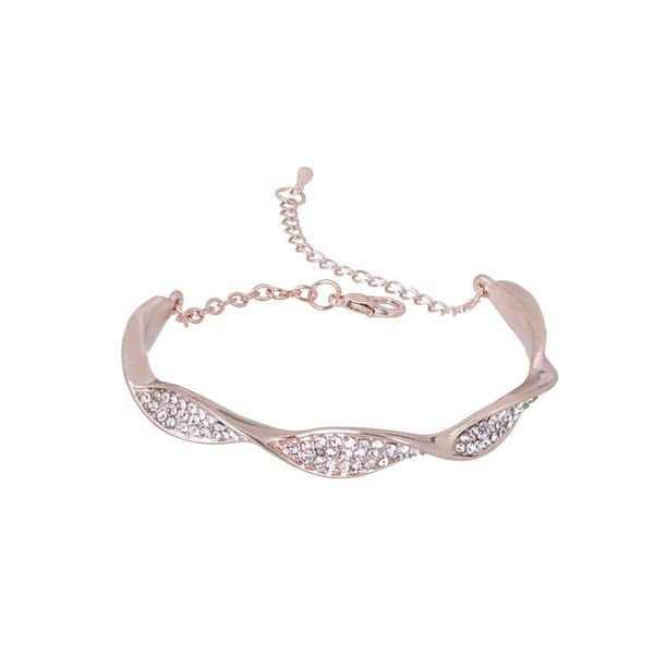 

rose gold bracelet womens wear all match jewelry simple twist, Golden;silver