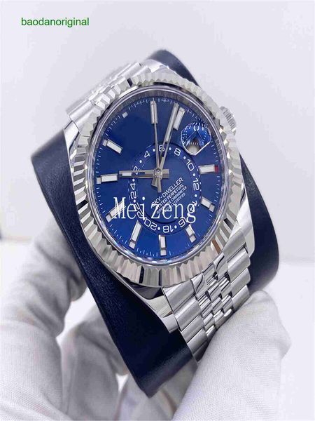 

2023 diver sport wristwatch skydweller blue dial 326934 jubilee bracelet unworn 2023 box booklet brand new men's automatic watch jle4 5, Slivery;golden