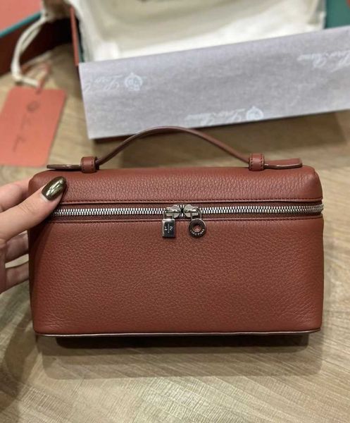 

loro * piana bag lp19 lunch box wrap head layer cowhide handbag women's simple fashion one shoulder crossbody makeup bag uj4r