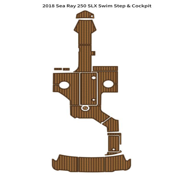 

2018 sea ray 250 slx swim platform cockpit pad boat eva foam teak deck floor mat