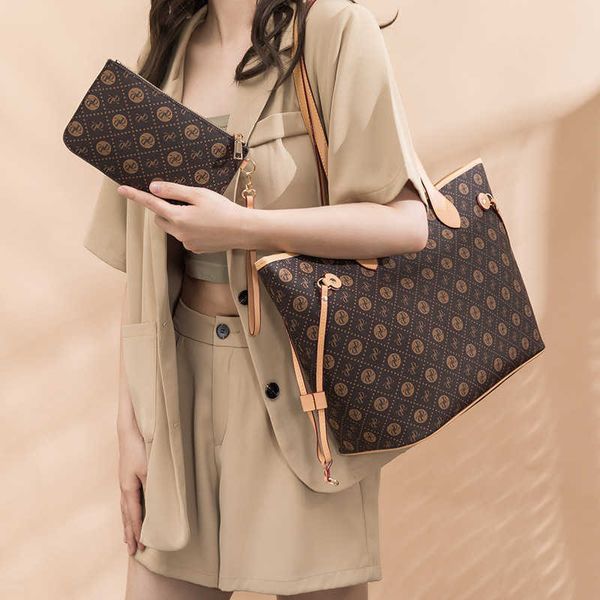 

handbag women's 2023 fashion large capacity shoulder bag versatile simple mother and child bag two piece set tote bag large bag 230510