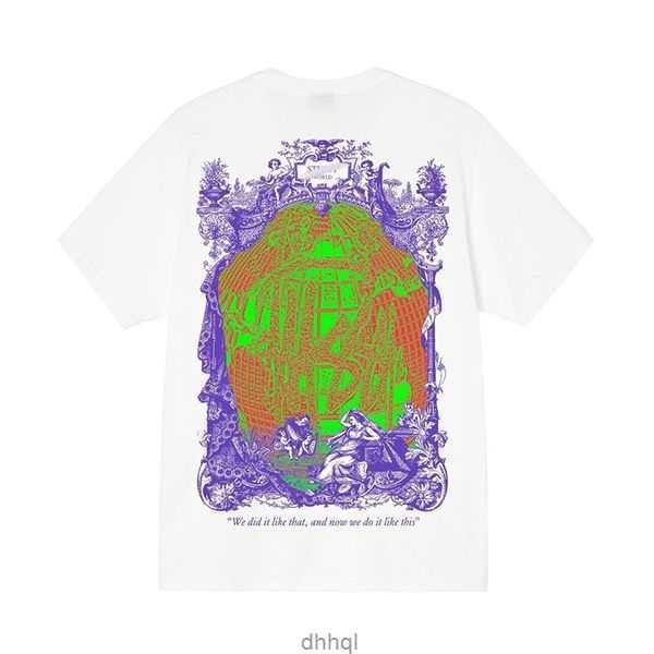 

2023 designer stussys lettering short sleeves 2023ss womens dice printed tshirts round neck pullover couples tee cotton high street 8 hlaqa, White;black