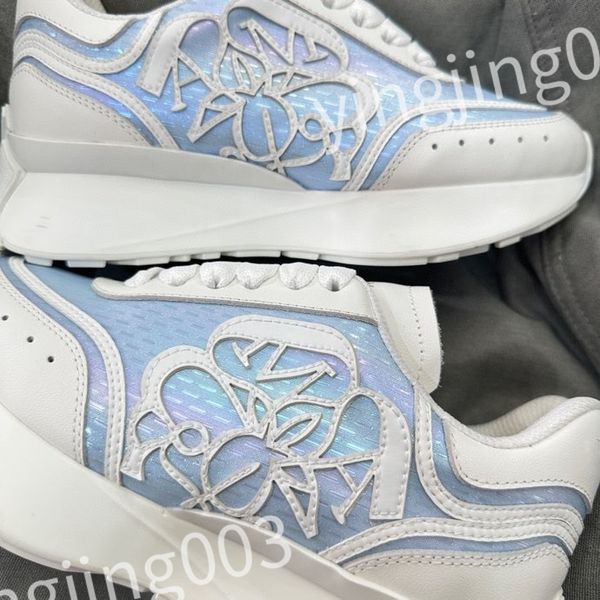 

designer woman's shoe leather lace up men fashion platform sneakers white black mens womens casual shoes chaussures