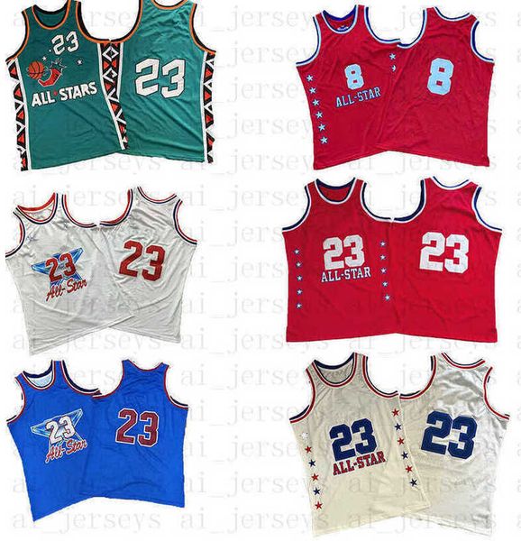 

1985 1996 1992 2003 all-star stitched throwback basketball jerseys hardwoods classic retro jersey, Black;red