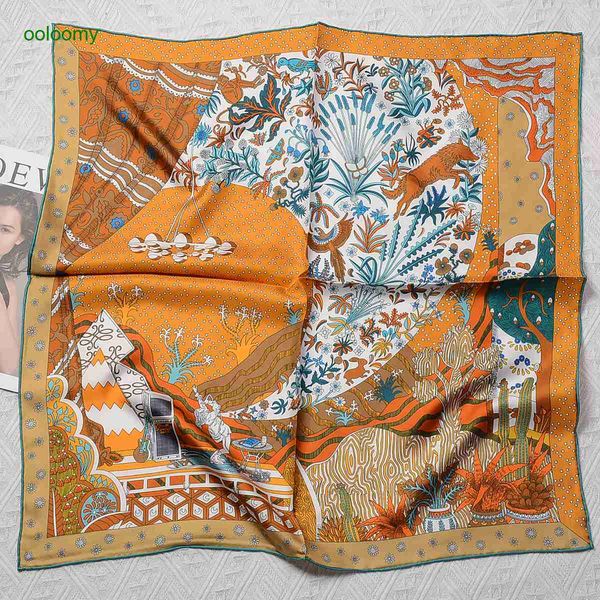 

hemres designer scarves times new voice summer real women's twill silk 70 square versatile flight attendant scarf, Blue;gray