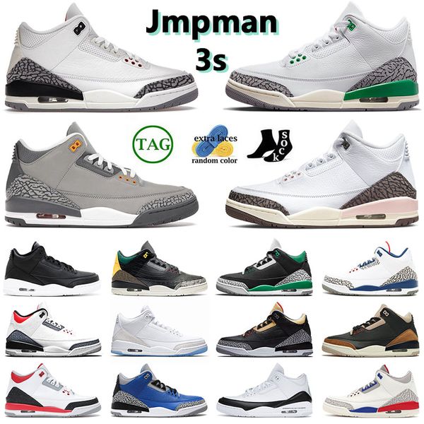 

shoes basketball designer men women basketball shoe 3s racer blue lucky green infrared neapolitan white cement reimagined black cement casua