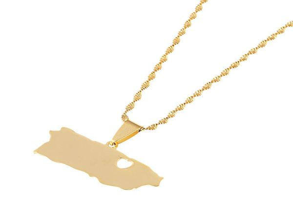 

stainless steel trendy puerto rico map pendant necklaces for women gold color puerto ricans map jewelry3190394, Silver