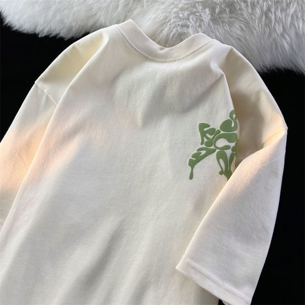 

women's tshirt summer loose fashion 100 cotton comfortable round neck printed short sleeve tshirt men youth high street oversize 230510, White