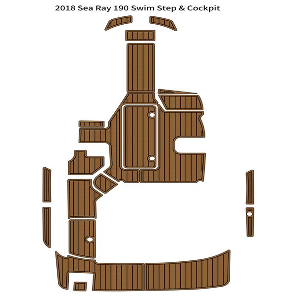 

2018 sea ray 190 swim platform cockpit pad boat eva foam teak deck floor mat