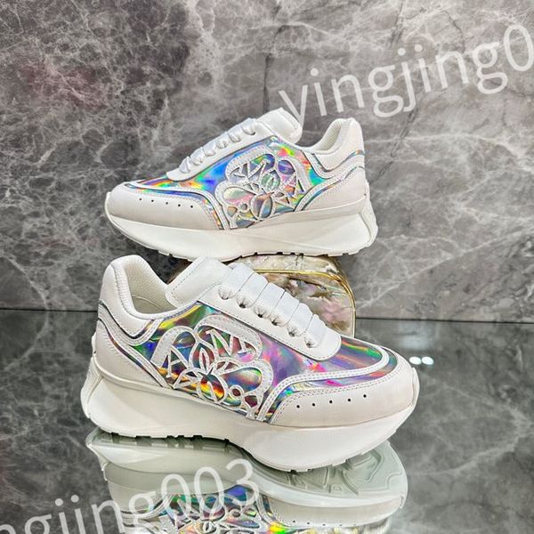 

2023 new luxury designer woman shoe leather lace up men fashion platform sneakers white black mens womens casual shoes chaussures