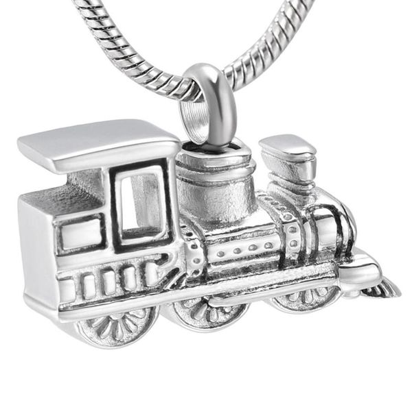 

lkj10001 new arrival personalized mini train for human ashes keepsake urn necklace stainless steel memorial cremation jewelry6181503, Silver