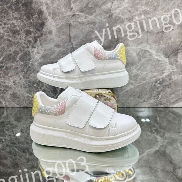 

new r woman shoe leather lace up men fashion platform sneakers white black mens womens casual shoes chaussures