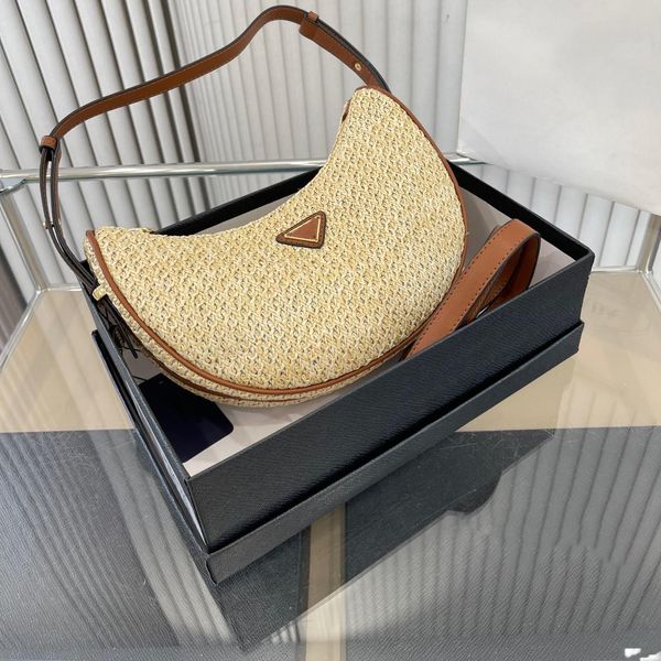 

designer beach bag famous raffia woven bag buckle handbag crossbody bag ladies summer straw bag purse