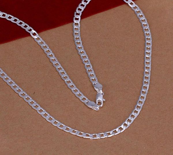 

fashion men039s jewelry 925 sterling silver plated figaro chain necklace 4mm 1630inches 8624768