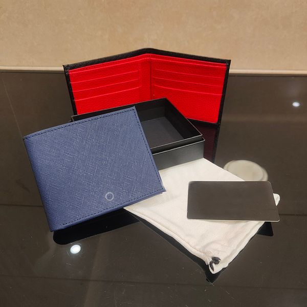 

fashion designer purse woman leather card holder man credit card holder blue red wallet pocket business card case passport pocket with box, Red;black