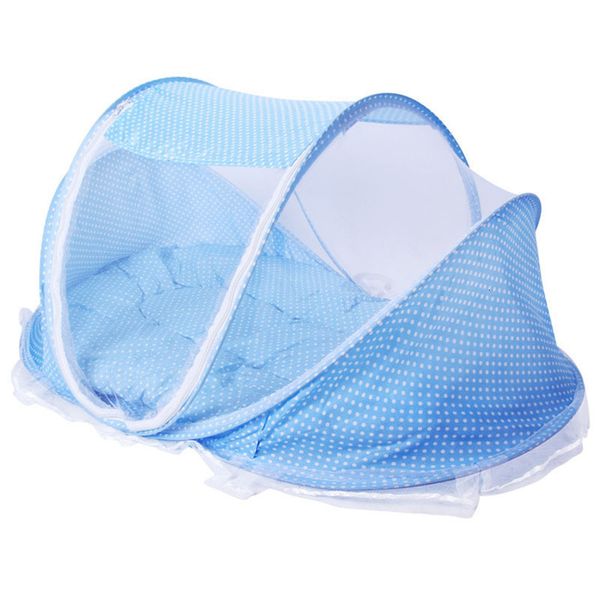 

crib netting baby bedding crib netting folding portable baby mosquito nets bed mattress pillow three-piece suit for 0-3 years old children 2