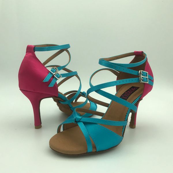 

sandals 85cm heel latin dance shoes for women salsa shoes comfortable latin 6209blrs low high available drop 230509, Black