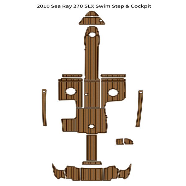 

2010 sea ray 270 slx swim platform cockpit pad boat eva foam teak floor mat